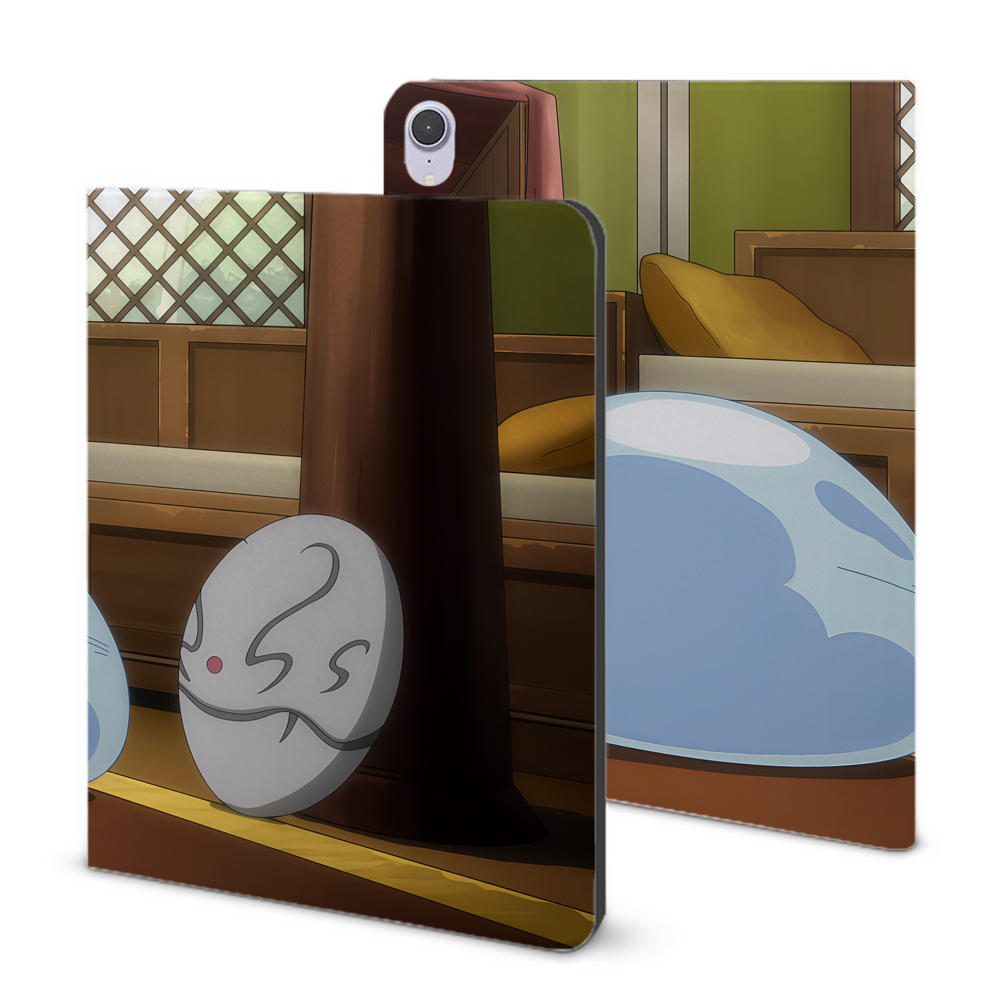 （画像用） 転スラ Regarding Reincarnated to Slime IPad ケース ブック型 PUレザー TPU 耐衝撃 軽量 薄型 ペン収納なし 全面保護 IPad 各モデル対応